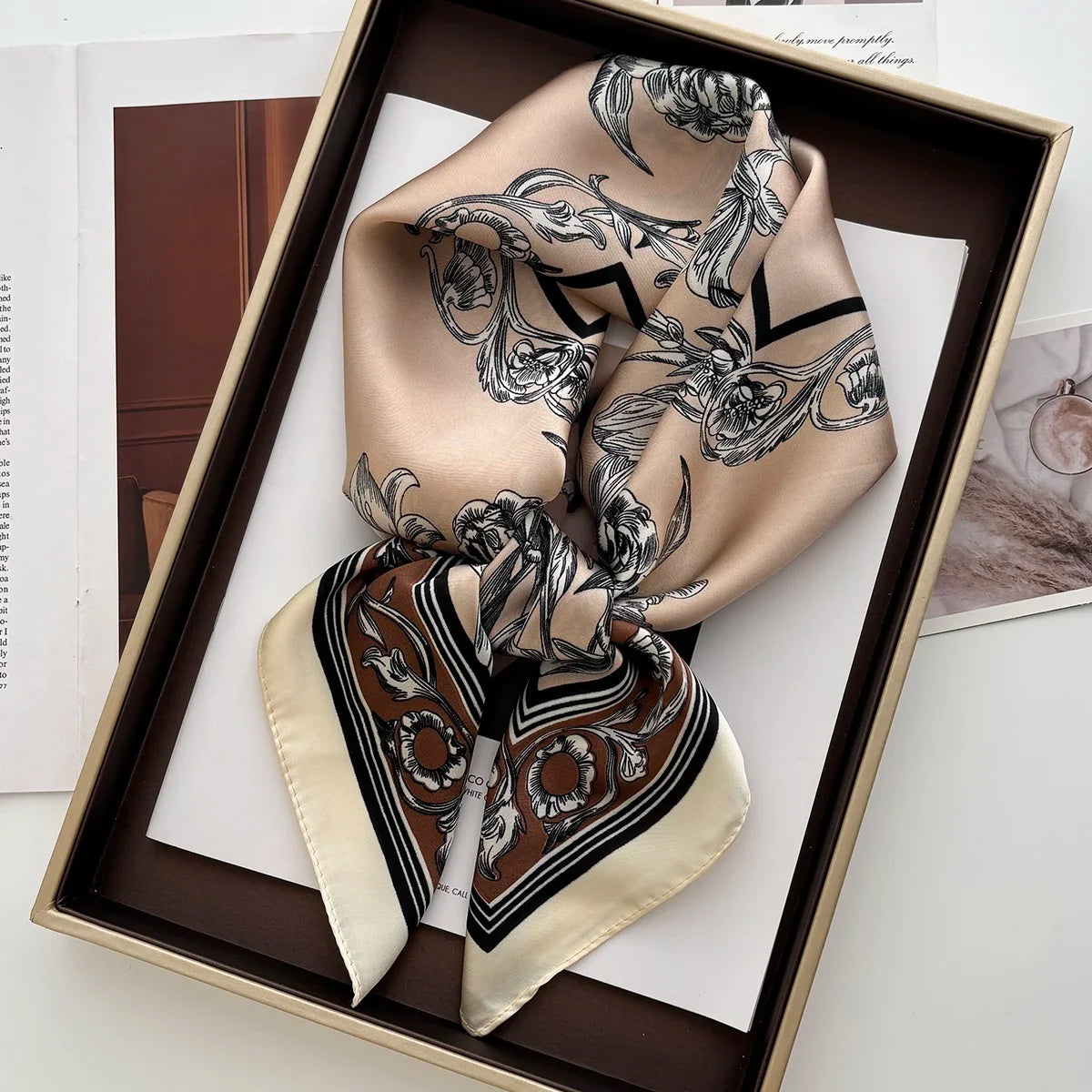 Luxury Satin Square Scarf