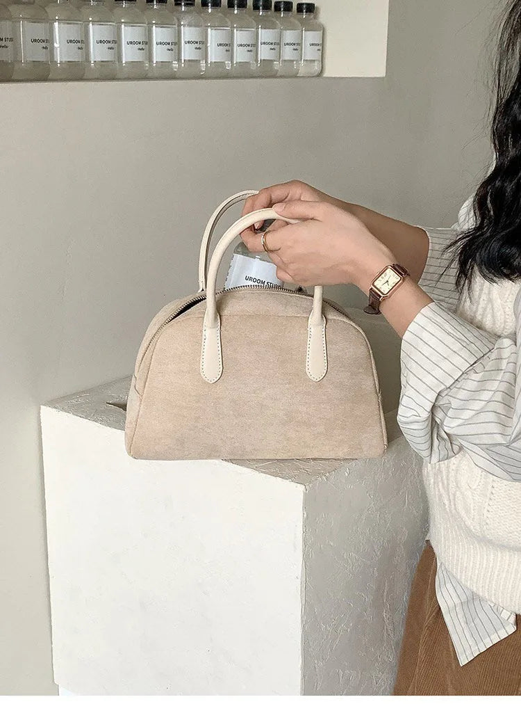 New Bowling Handbag, Retro Handbag for Women, Large Capacity Carrying Pillow Bag