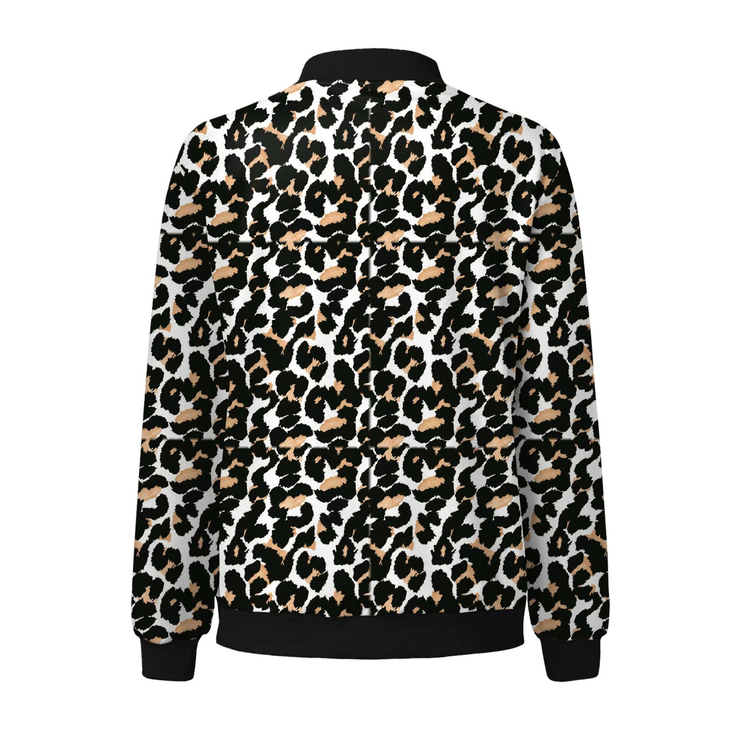 Fashion Leopard Printed Bomber Biker Jackets Women's Autumn Winter Casual Long Sleeve Pockets Coat Female Zipper Slim Outwears