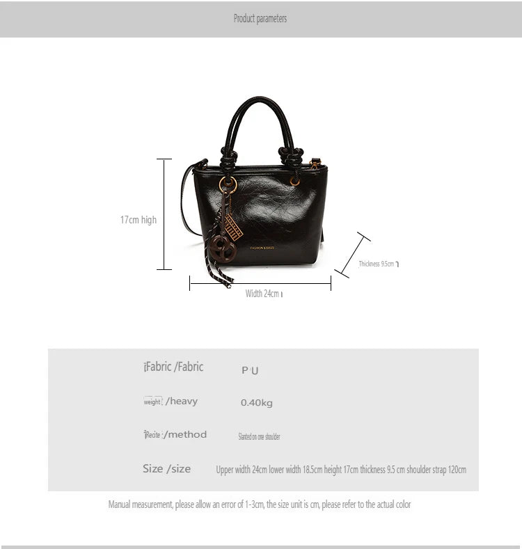 Fashion Top-handle Bags For Women Red Handbag Luxury Brand Designer Shoulder Crossbody Bags With Pendant Bucket Totes Bolsas