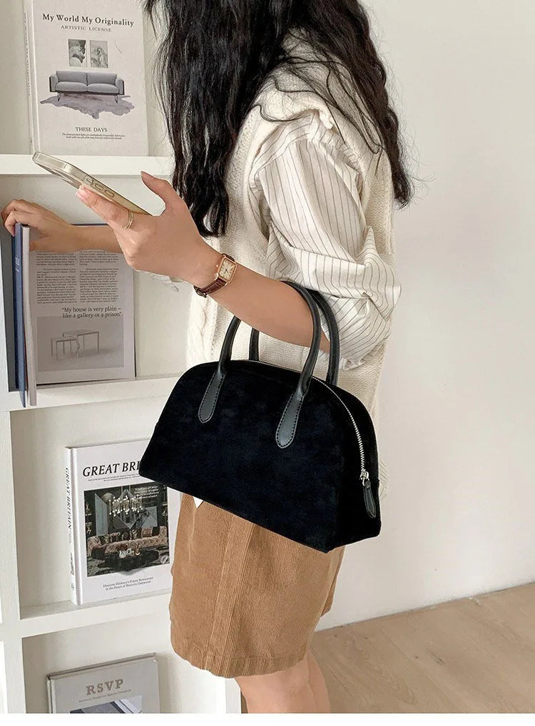 New Bowling Handbag, Retro Handbag for Women, Large Capacity Carrying Pillow Bag