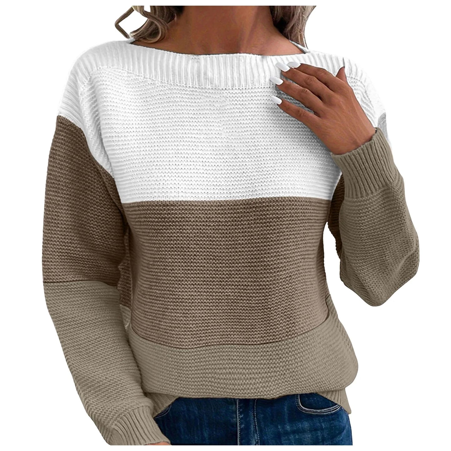 Formal Sweaters For Men Women Patchwork Color Block Long Sleeve Elegant Autumn Casual Pullover Tops Maglieria Donna Invernale