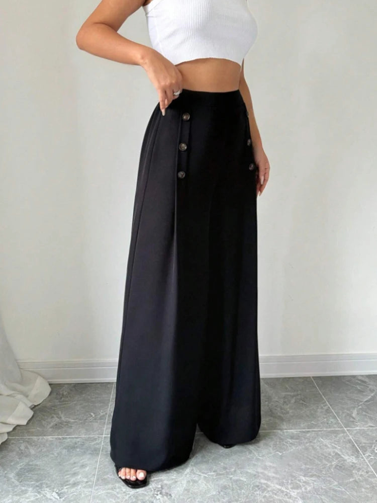 Elegant High-Waist Wide-Leg Pants