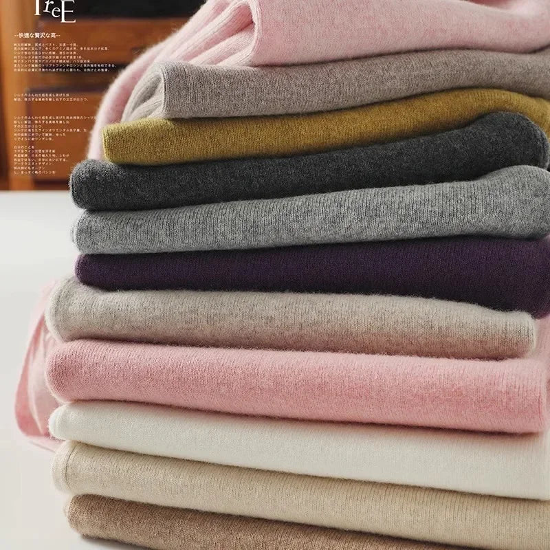 Wool Knitted Wide-Leg Pants for Women Loose Leisure All-Matching Soft Glutinous Thickened Straight Long Pants for Outer Wear