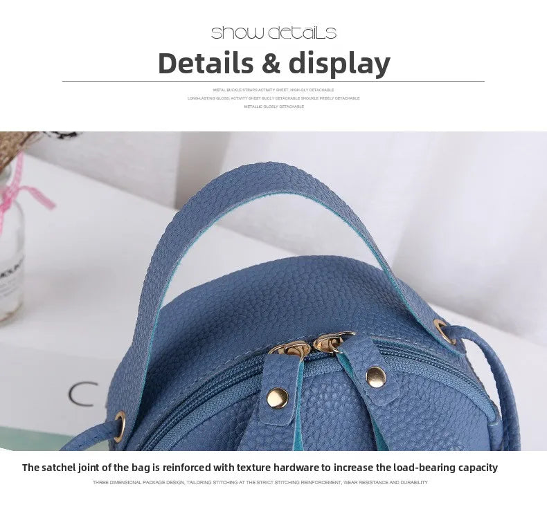 New handbag cute little round bag shoulder diagonal bag portable cosmetic bag foreign trade wholesale small bag. Women's bag