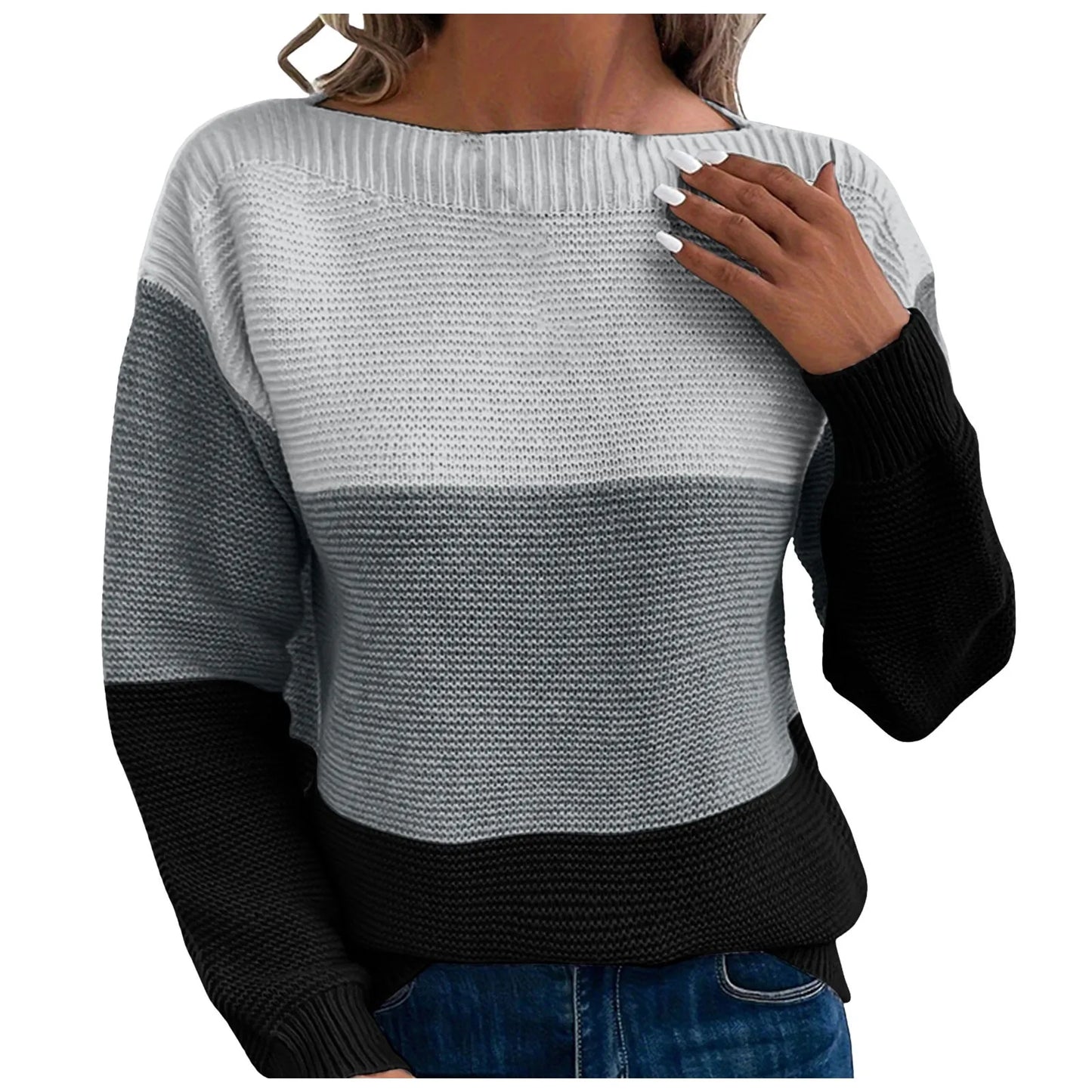 Formal Sweaters For Men Women Patchwork Color Block Long Sleeve Elegant Autumn Casual Pullover Tops Maglieria Donna Invernale