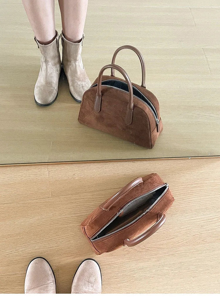 New Bowling Handbag, Retro Handbag for Women, Large Capacity Carrying Pillow Bag