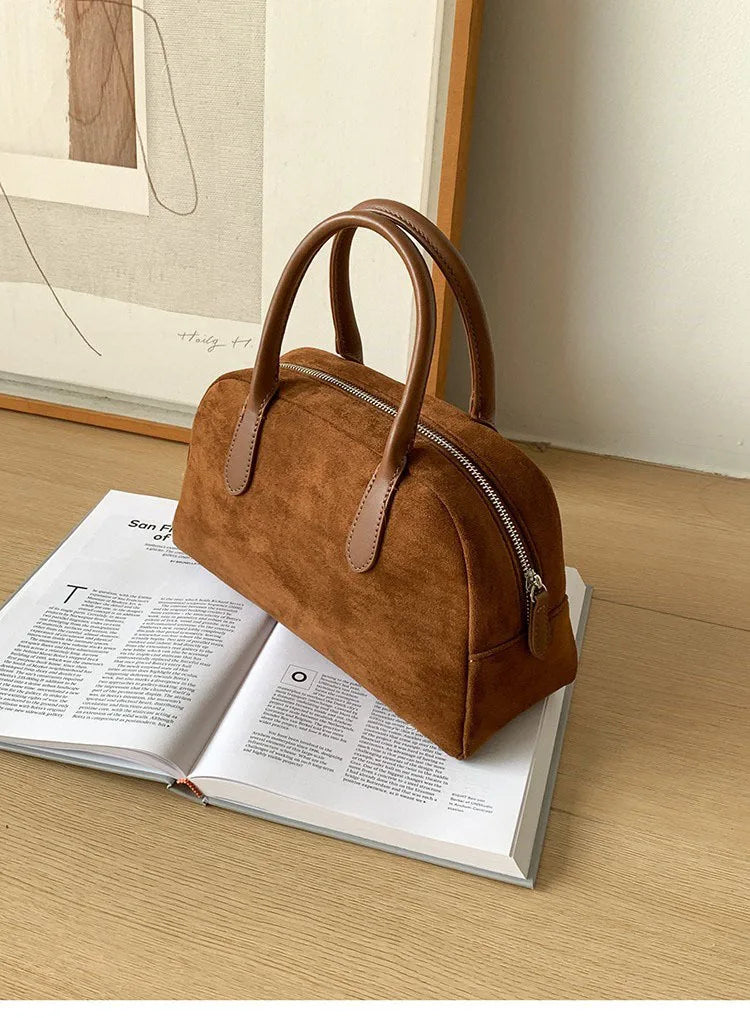 New Bowling Handbag, Retro Handbag for Women, Large Capacity Carrying Pillow Bag