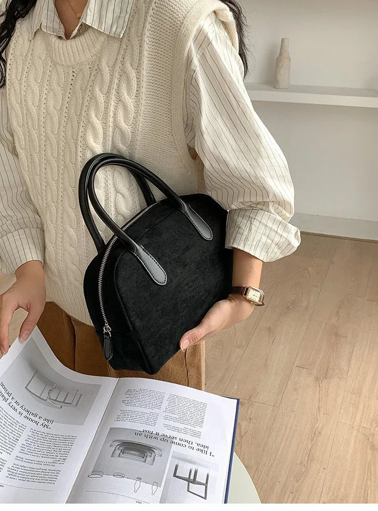 New Bowling Handbag, Retro Handbag for Women, Large Capacity Carrying Pillow Bag