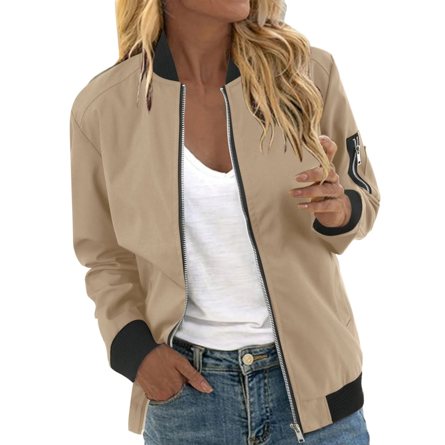 Women Autumn Fashion Leisure Square Thin Pocket Jacket Blouse Coat Baseball Top Womens Winter Vests Outerwear Women Dress Jacket