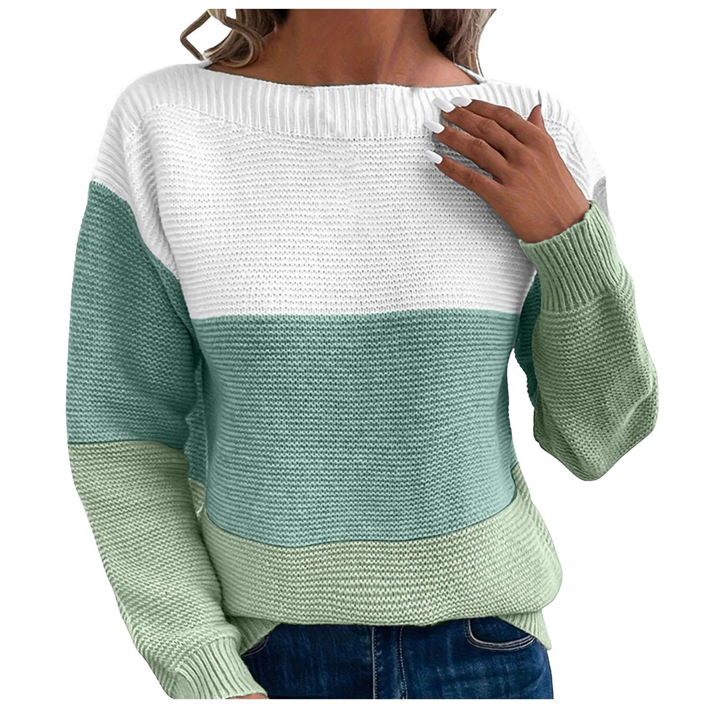 Formal Sweaters For Men Women Patchwork Color Block Long Sleeve Elegant Autumn Casual Pullover Tops Maglieria Donna Invernale