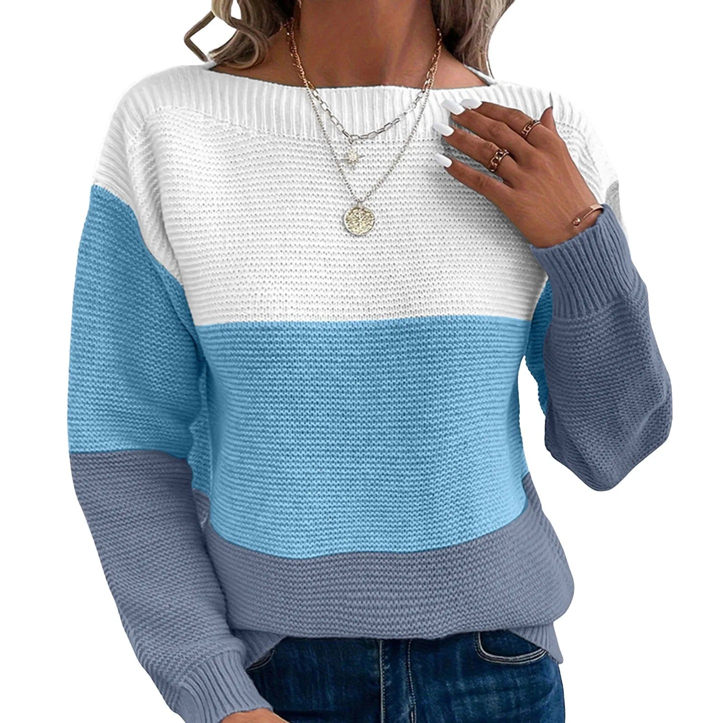 Formal Sweaters For Men Women Patchwork Color Block Long Sleeve Elegant Autumn Casual Pullover Tops Maglieria Donna Invernale