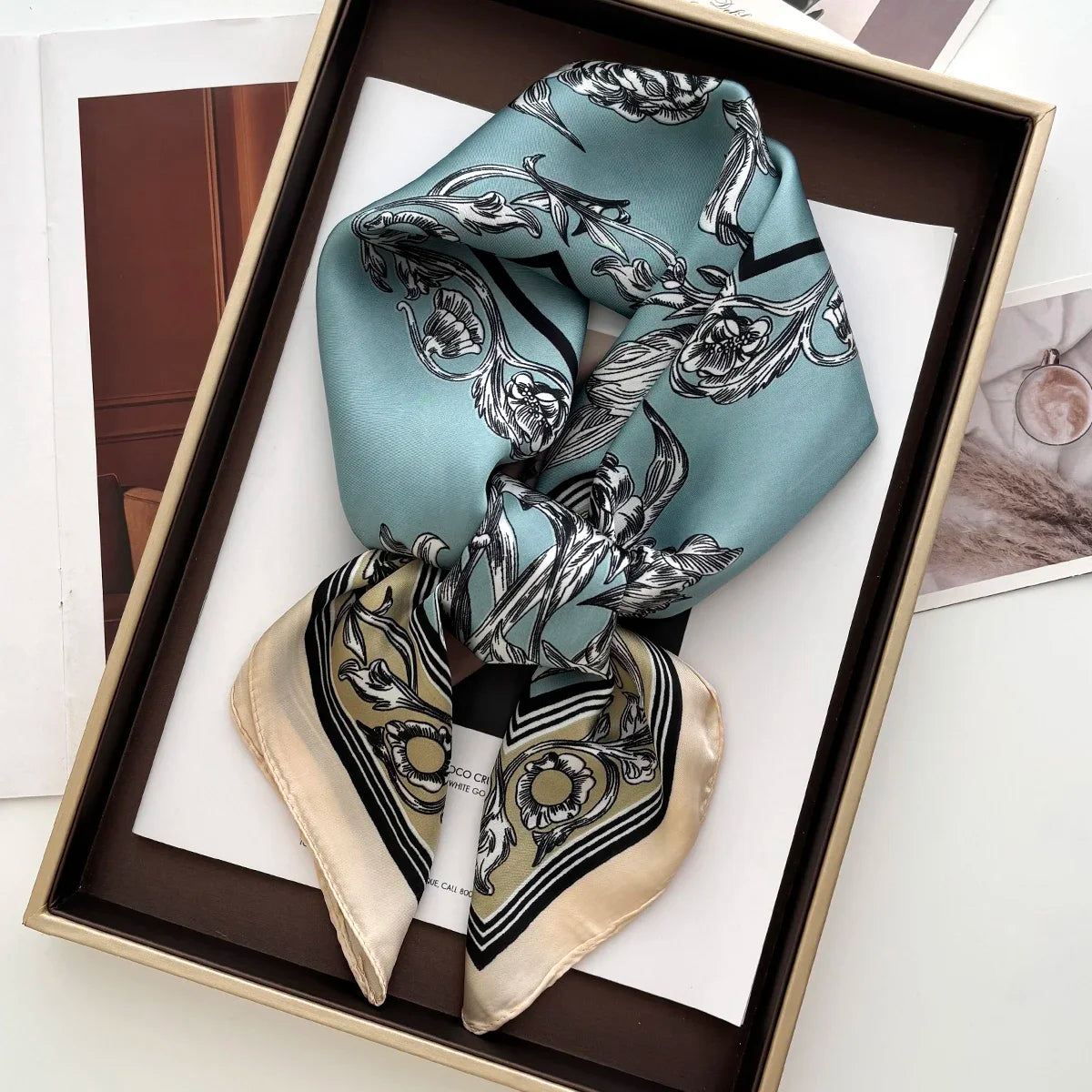 Luxury Satin Square Scarf