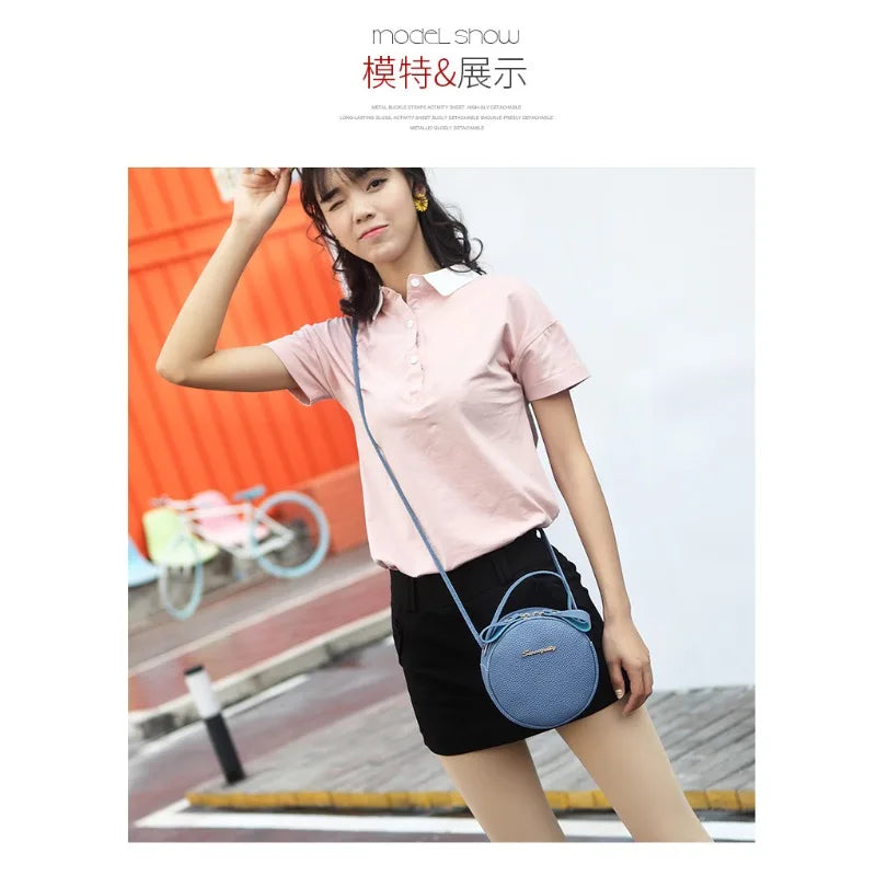 New handbag cute little round bag shoulder diagonal bag portable cosmetic bag foreign trade wholesale small bag. Women's bag