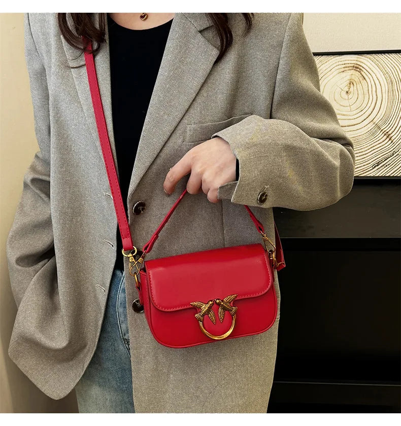 Women's Handbag Swallow Bag Fashion Designer High-end Fashion Versatile Shoulder Messenger Bag Small Square Bag