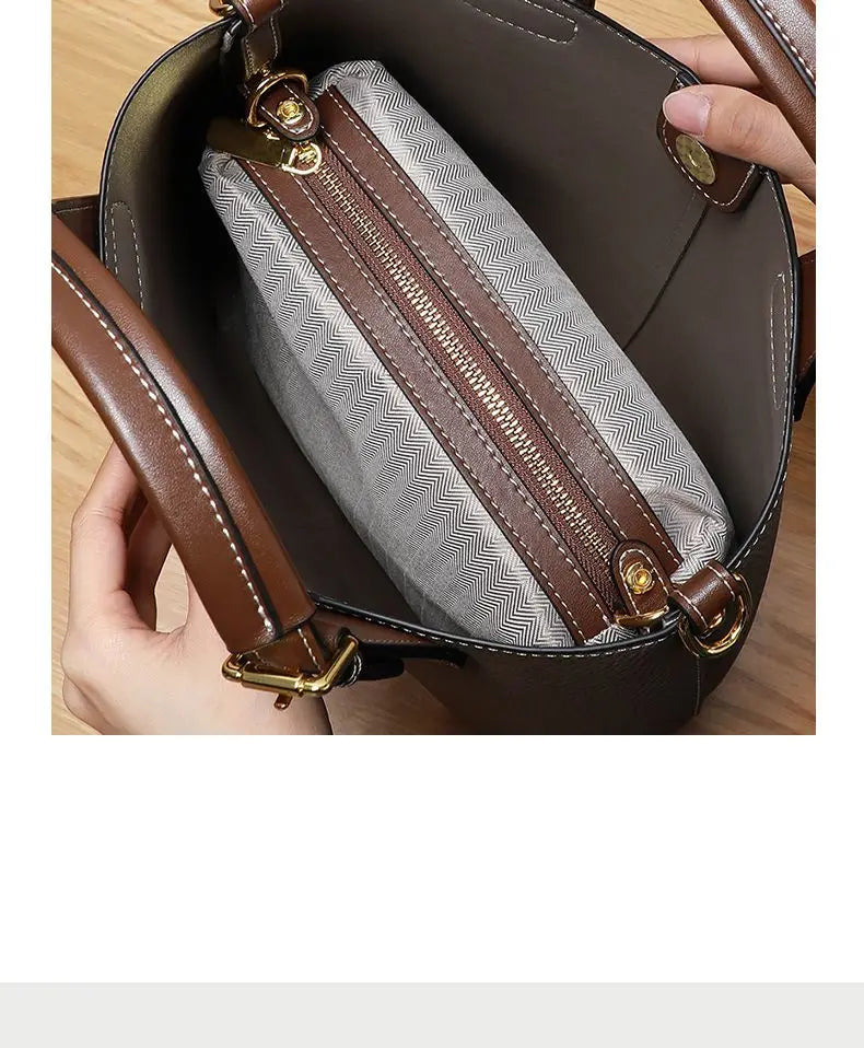 Health Handbag Women  New Basket Bucket Bag Senior Sense Women's Bag Middle-aged Women Crossbody Bag Simple Fashion