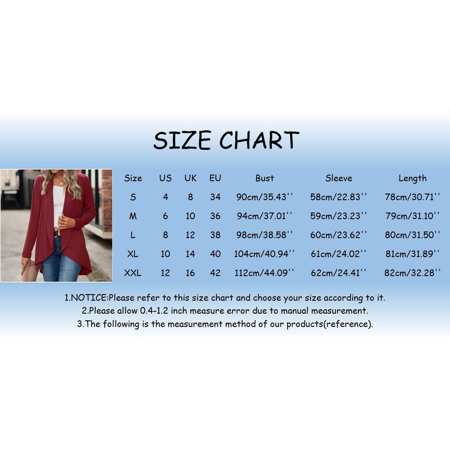 Plus Size Open Front Lightweight Cardigan - Made in Italy