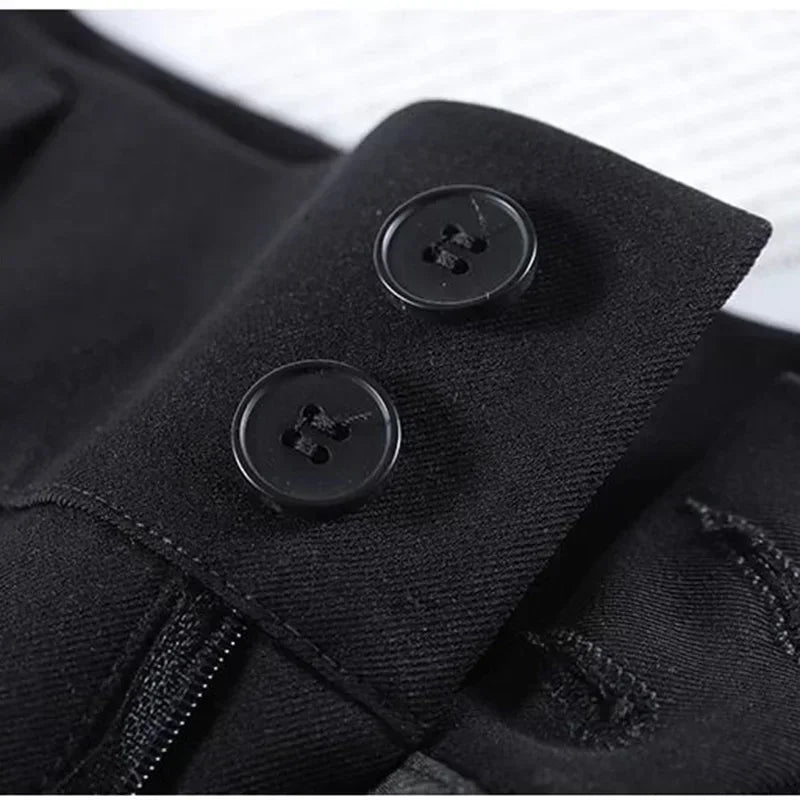 Women High Waist Suit Pants Lady Loose Straight Trousers Solid Color Spring Autumn Chic Streetwear Female Casual Wide Leg Pants