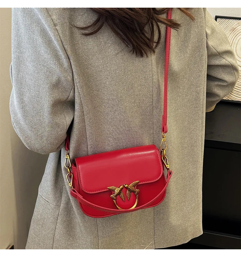Women's Handbag Swallow Bag Fashion Designer High-end Fashion Versatile Shoulder Messenger Bag Small Square Bag