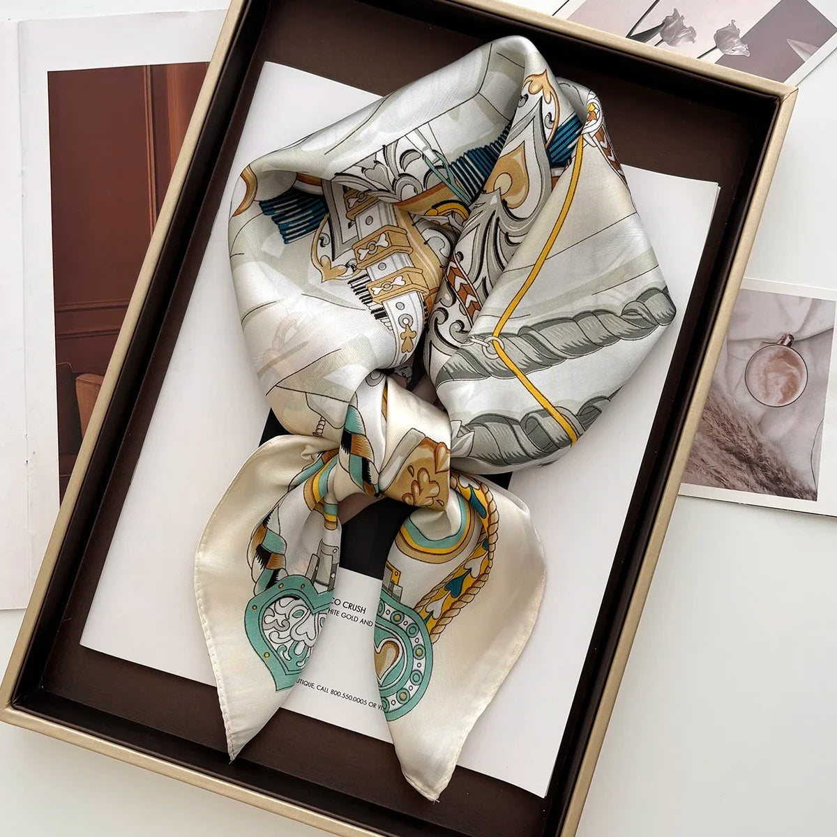 Luxury Satin Square Scarf