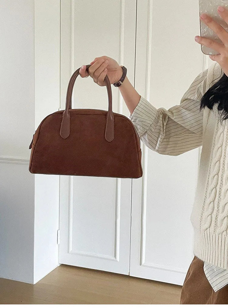 New Bowling Handbag, Retro Handbag for Women, Large Capacity Carrying Pillow Bag