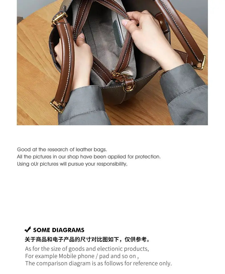 Health Handbag Women  New Basket Bucket Bag Senior Sense Women's Bag Middle-aged Women Crossbody Bag Simple Fashion