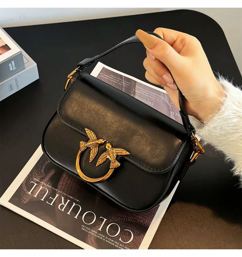 Women's Handbag Swallow Bag Fashion Designer High-end Fashion Versatile Shoulder Messenger Bag Small Square Bag
