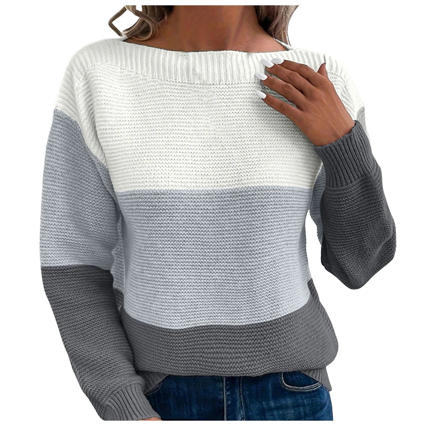 Formal Sweaters For Men Women Patchwork Color Block Long Sleeve Elegant Autumn Casual Pullover Tops Maglieria Donna Invernale