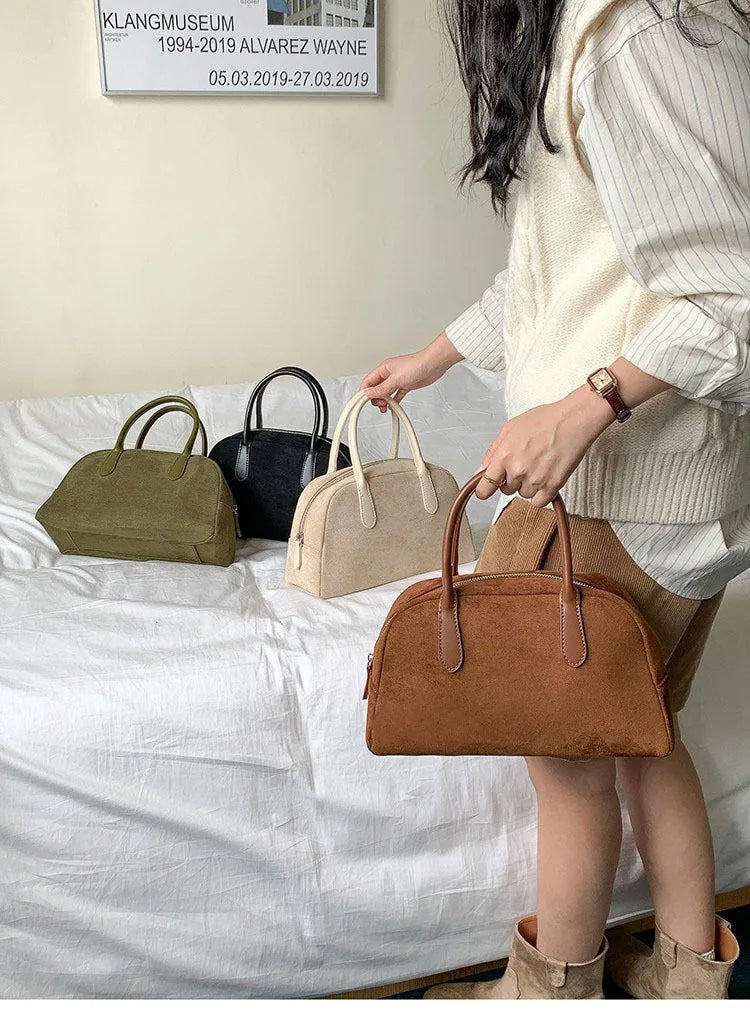 New Bowling Handbag, Retro Handbag for Women, Large Capacity Carrying Pillow Bag