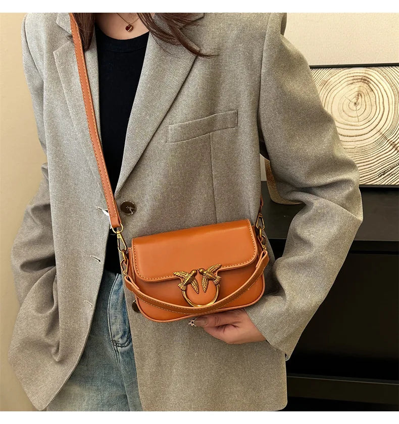 Women's Handbag Swallow Bag Fashion Designer High-end Fashion Versatile Shoulder Messenger Bag Small Square Bag