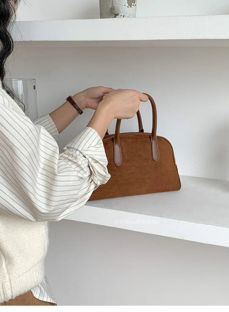 New Bowling Handbag, Retro Handbag for Women, Large Capacity Carrying Pillow Bag