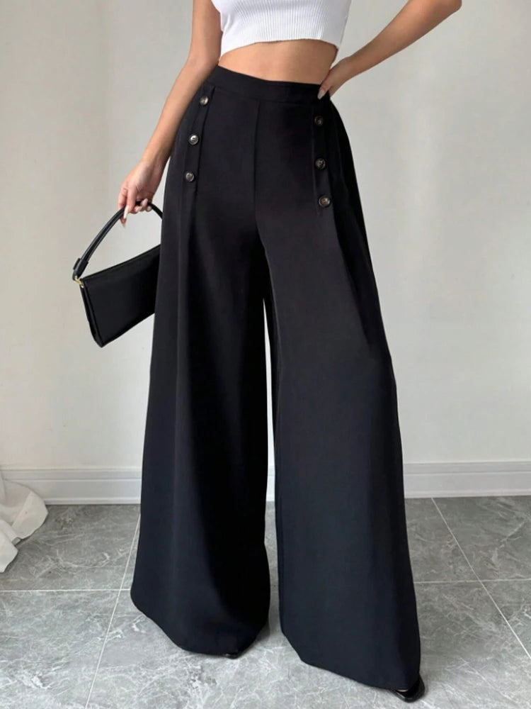 Elegant High-Waist Wide-Leg Pants