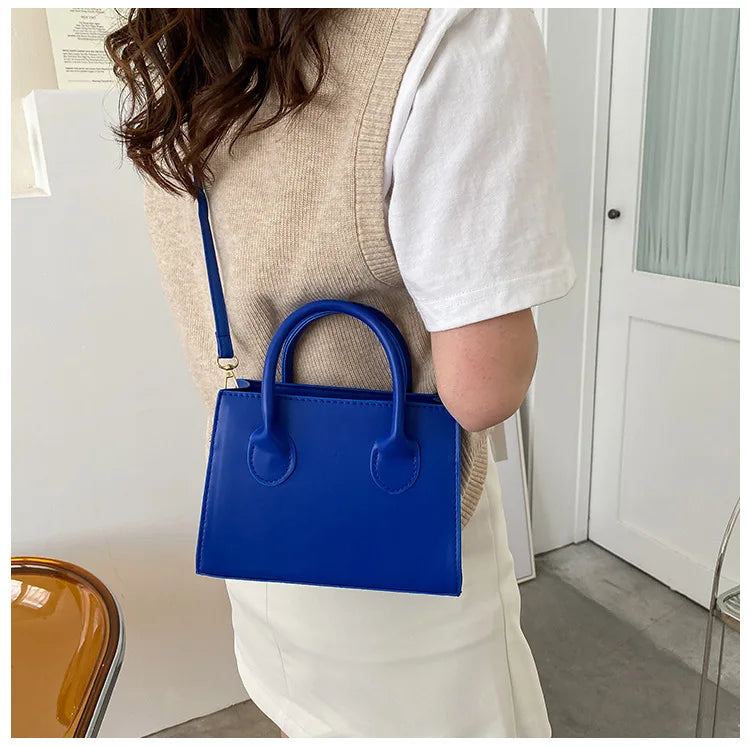 Elegant Black Handbag with Dual Handles, Chic Crossbody Bag, Retro Stylish Tote Small Bag for Women Girls Daily Use, Work, Party