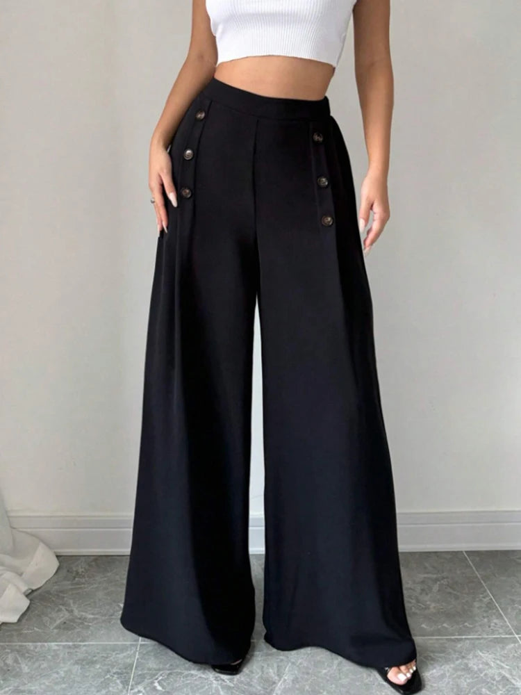 Elegant High-Waist Wide-Leg Pants