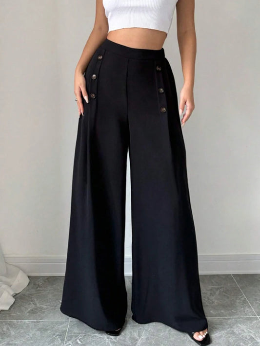 Elegant High-Waist Wide-Leg Pants