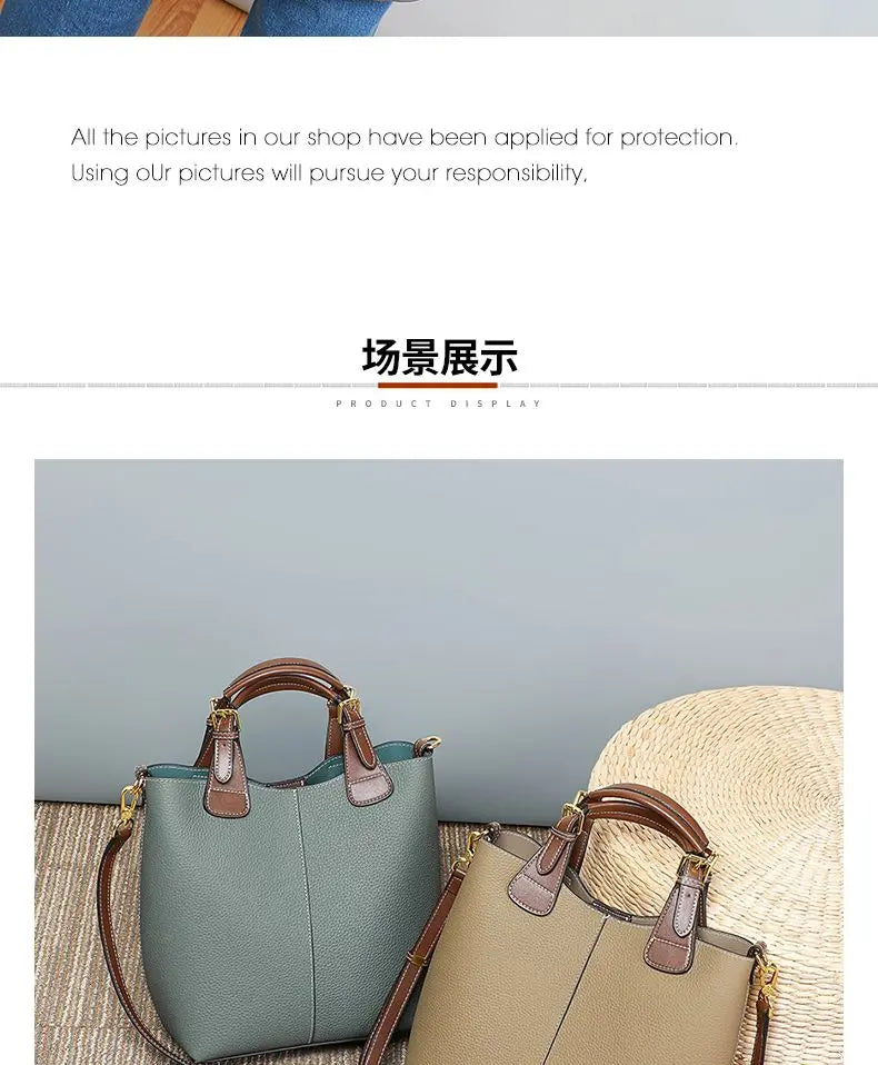 Health Handbag Women  New Basket Bucket Bag Senior Sense Women's Bag Middle-aged Women Crossbody Bag Simple Fashion